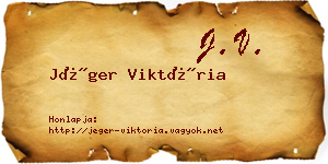 Jéger Viktória névjegykártya