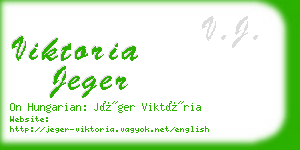 viktoria jeger business card